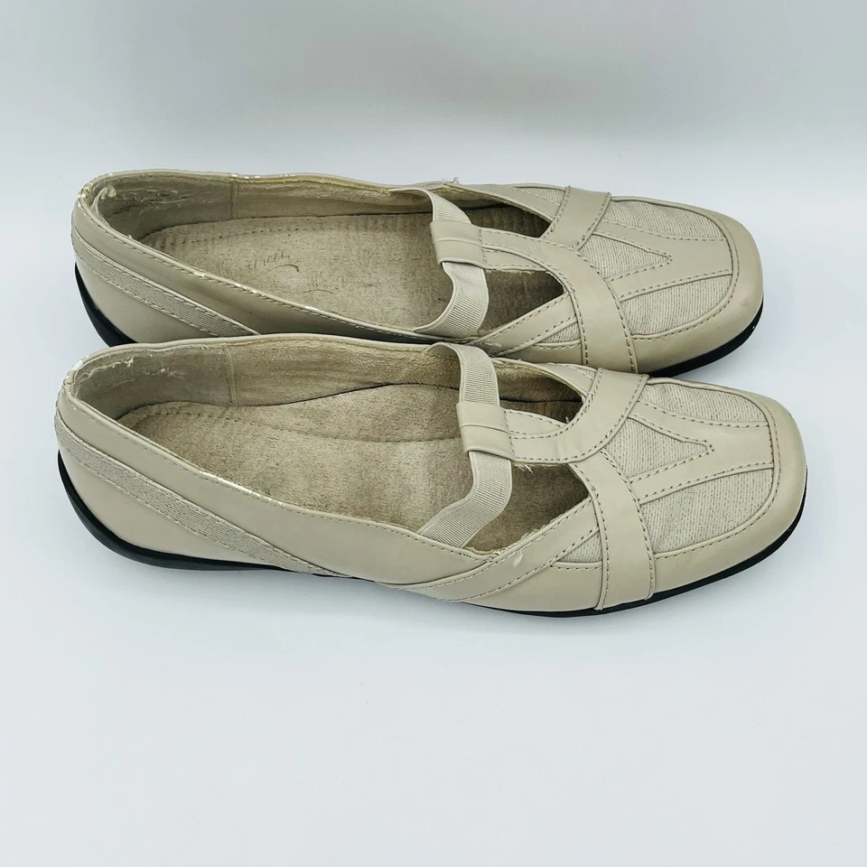 Женские туфли Easy Street размер 7 M бежевые без шнуровки мокасины удобные повседневные плоские - Изображение 3 из 4