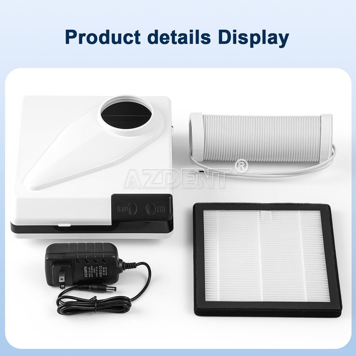 60W Nail Dust Collector Dust Suction 3LEDs Vacuum Machine for