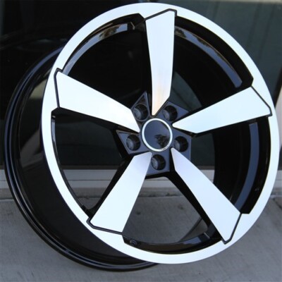 (4)SET 19'' 19x8.5 5X112 WHEELS AUDI S3 S4 A3 A4 JETTA PASSAT GOLF GTI RS TYPE
