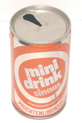 Vintage Mini Drink Orange 11.5 FL. OZ. 4.5'' High Empty Can Without Tab
