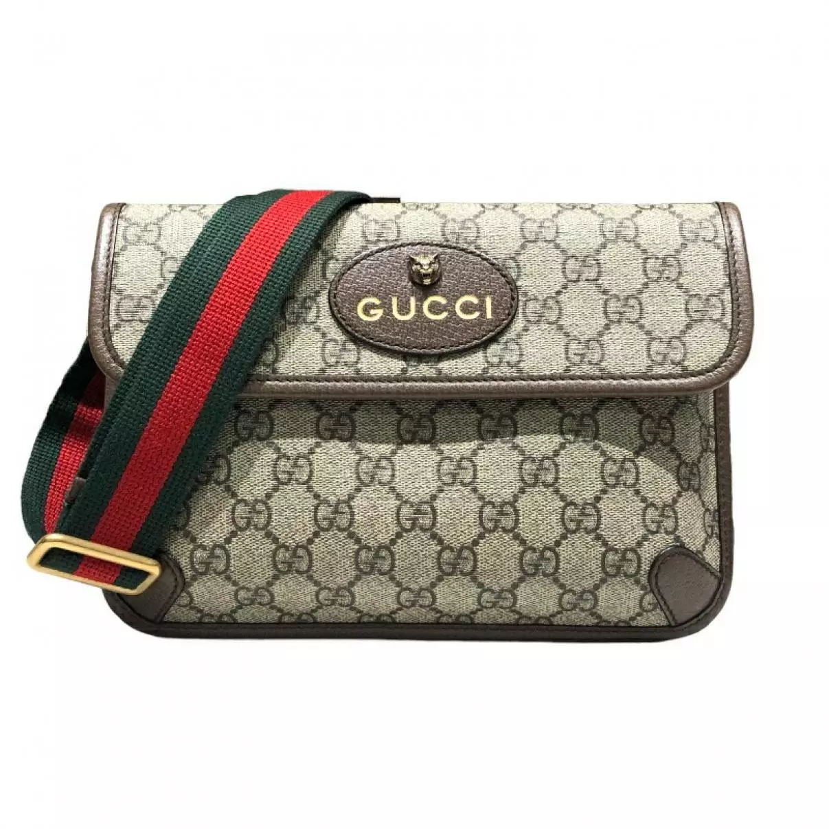 Sac ceinture GUCCI GG Supreme 493930 beige néo vintage unisexe body bag #072
