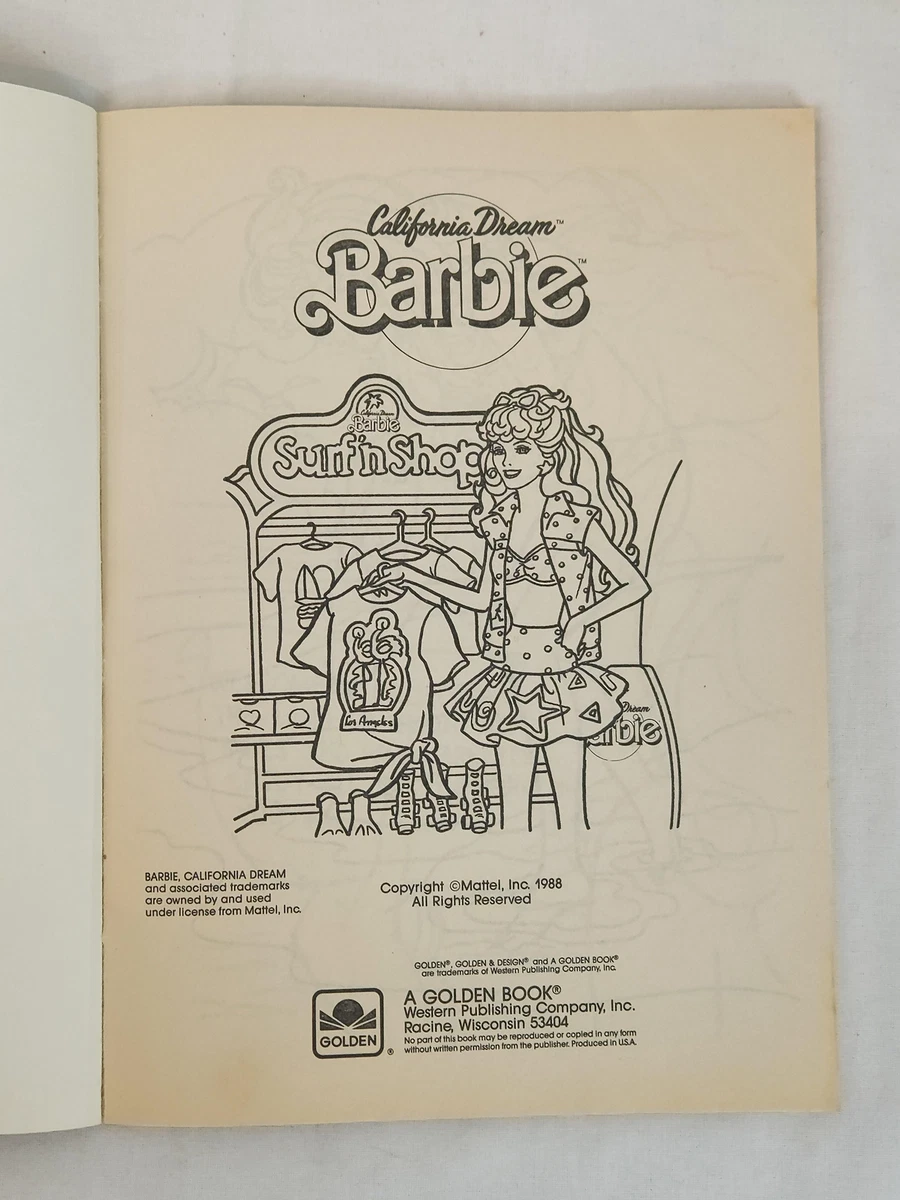 Barbie coloring store book 90s