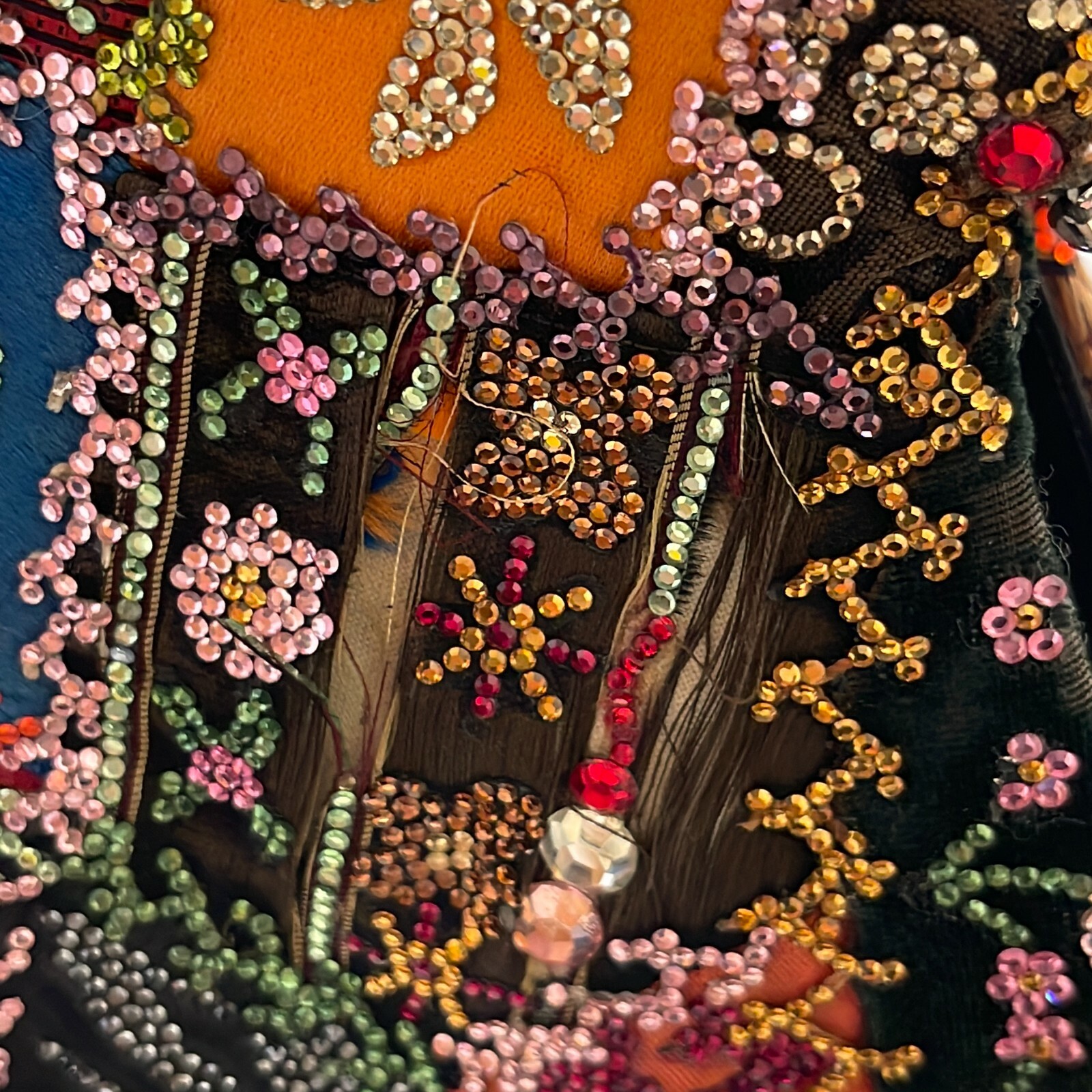 Judith Leiber Flower Beaded Patchwork Swarovski C… - image 9