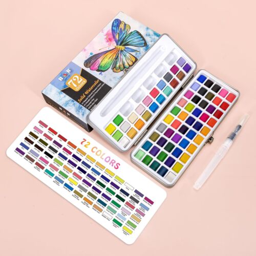 Watercolor Paint Set 50 Colors Water Colors Paint Adult Set with Watercolor P... - Picture 2 of 6
