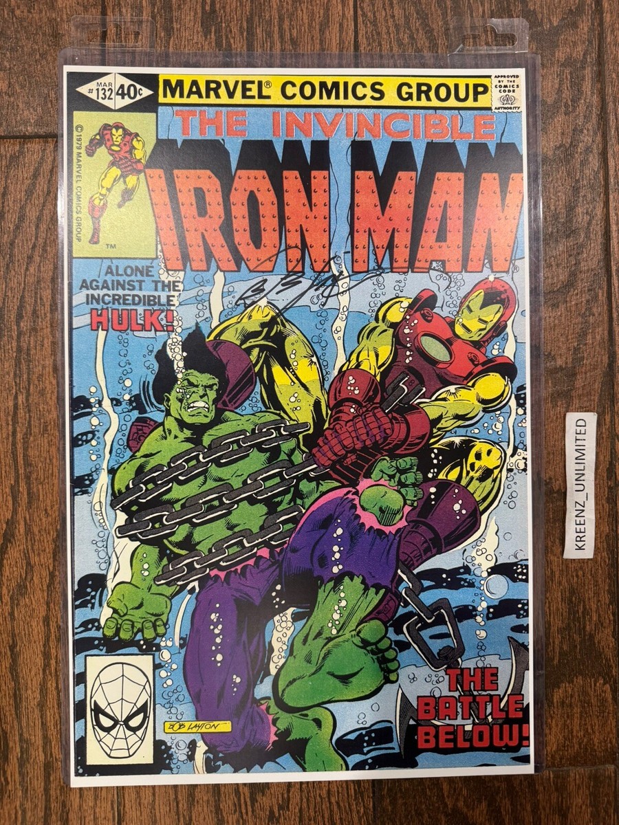 ボブ・レイトン アイアンマン Bob Layton Signed The Invincible Iron Man #132 Cover Art Print