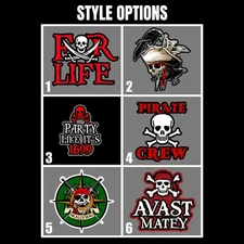 Pirate / Vinyl Stickers (General Use) - Multiple Style/Size Options