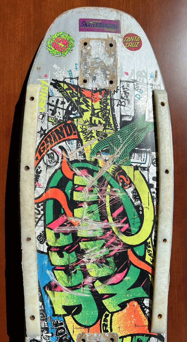 Santa cruz Jeff Kendall reissue シルバー Jeff Kendall GRAFFITI skateboard deck OG not reissue Santa