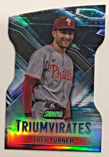 2023 Stadium Club Triumvirates Black Trea Turner Bryce Harper Kyle Schwarber/99 - Foto 2 di 8