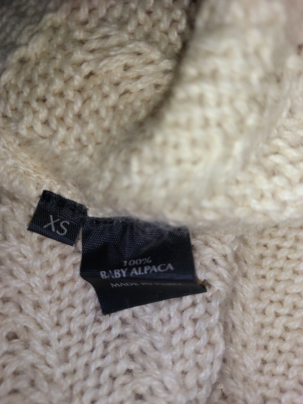 Alpaca 111 Ivory Full Zip Textured 100% Baby Alpa… - image 10