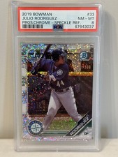 2019 Bowman Chrome Prospects Speckle Refractor #BCP-33 Julio Rodriguez /299 M’s