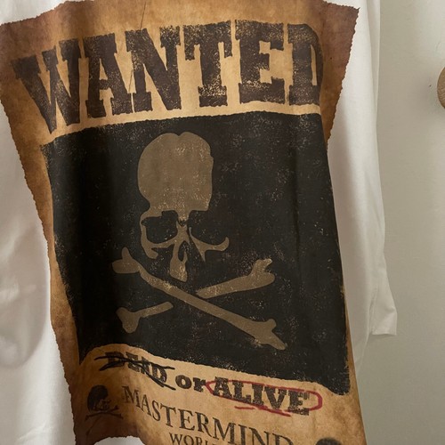 MASTERMIND WORLD Wanted Dead or Alive Skull Tee T Shirt Japan Size XL $660 NEW - Picture 8 of 8