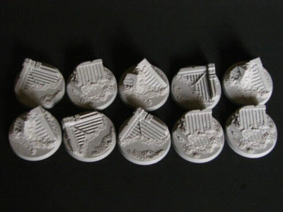 40 mm Industrial  Rubble  Bases lot of 10