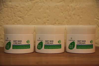 165,63 / L 3 x LR ALOE VIA  Aloe Vera Zarte Hautcreme Soft Skin Creme 100ml