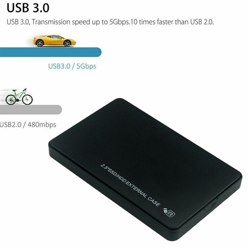 USB 3.0 2TB SATA SSD External Hard Drive Portable Desktop Mobile Hard Disk Case - Picture 8 of 10