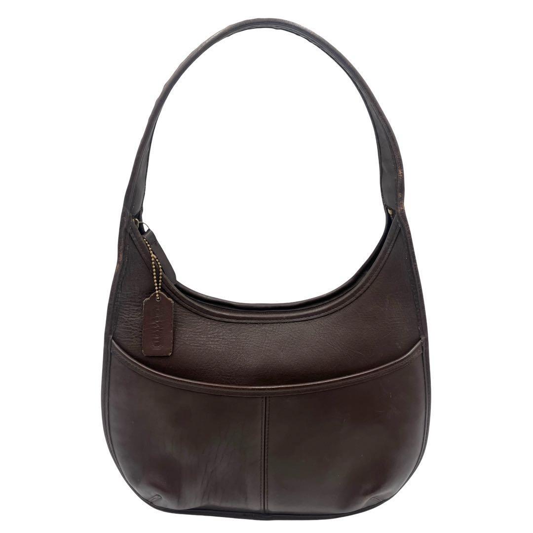 Old COACH 9033 One Shoulder Ergo Pocket Zip Hand Bag Brown Old COACH 9033 One Shoulder Ergo Pocket Zip Hand Bag Brown