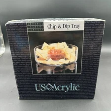 Vintage US Acrylic Chip And Dip Tray Set 1994