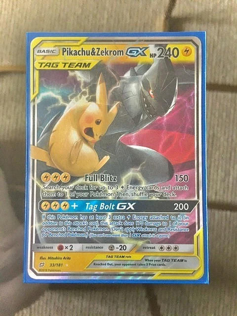  Pikachu & Zekrom GX - 33/181 - Ultra Rare : Toys & Games