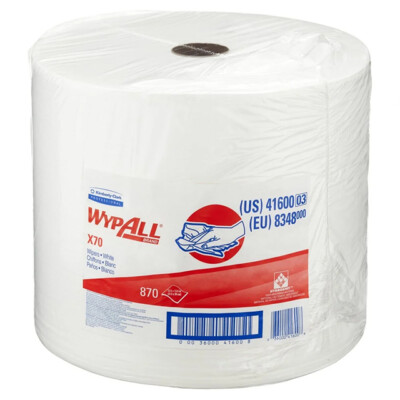 Kimberly-Clark 8348 WYPALL* X70 Reinigungstücher HYDROKNIT 1-lagig weiß 1 Rolle