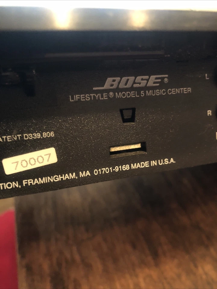 Reproductor de CD radio AM/FM Bose Lifestyle modelo 5 Music Center sin control remoto y piezas de cable Foto 3 de 4