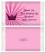 Princess Royal Crown - Custom Baby Shower Popcorn Wrappers - Set of 12