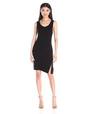 BB Dakota Women's Alexa Zip Side Sweater Dress, Black, X-Small