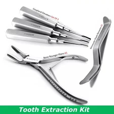 Basic Tooth Extraction Kit – Coupland Elevators, Rongeur, Plier, CE Certified