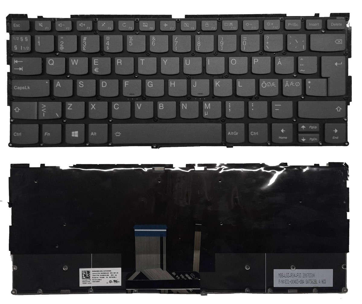 NORDIC KEYBOARD LENOVO YOGA 720-13IKB 720-13IBK 720-13IBR QWERTY
