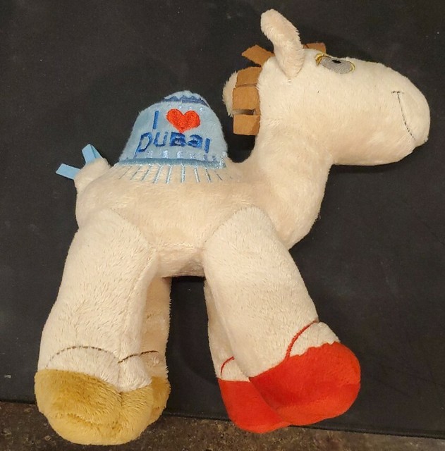 Stuffed Plush Toy Dubai Camel 9" Red Orange eBay
