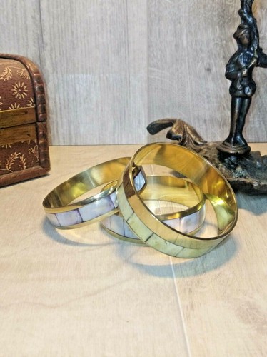 ARMBAND VINTAGE MESSING Perlmutt - Bild 11 von 12