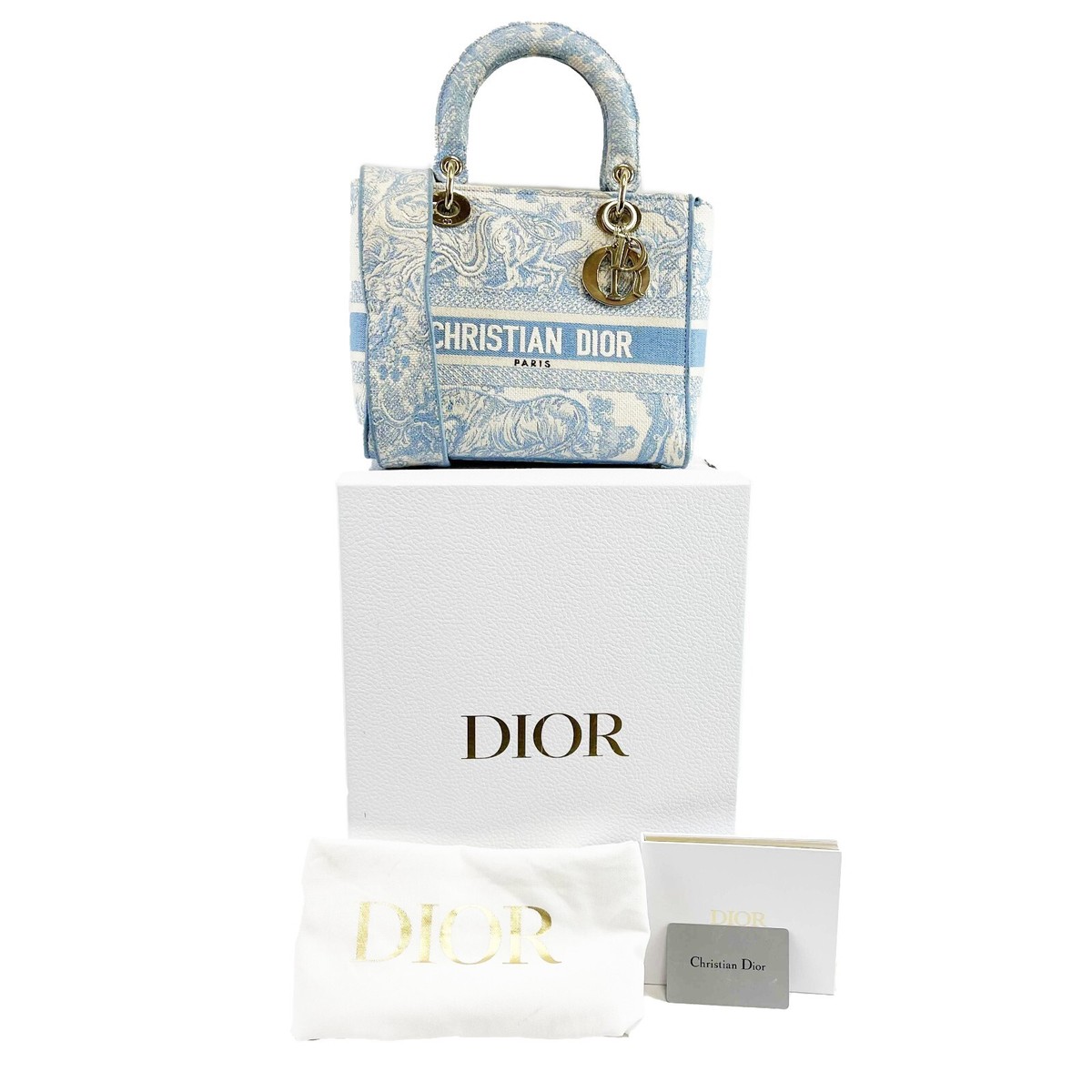 Christian Dior Toile de Jouy Lady D-Lite Bag Embroidered Christian Dior Toile de Jouy Lady D-Lite Bag Embroidered