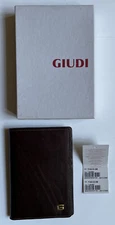 Giudi Italy 1975 Brown Genuine Leather Wallet /Card Holder with Box  ~Brand New~