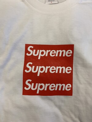 NEW ASSPIZZA SUPREME Triple Box Logo BOGO White Long Sleeve Rare