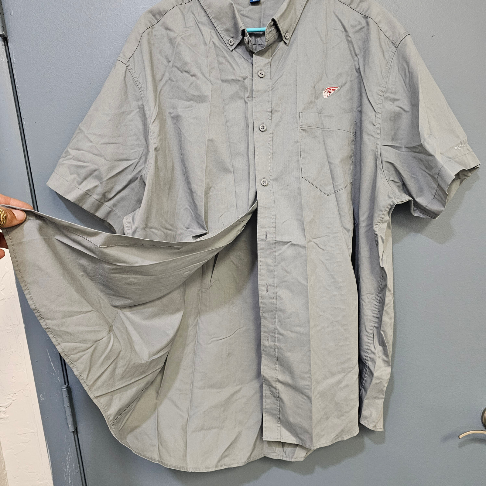 Mens Red Wing Button Down Work Shirt with Red Win… - image 5