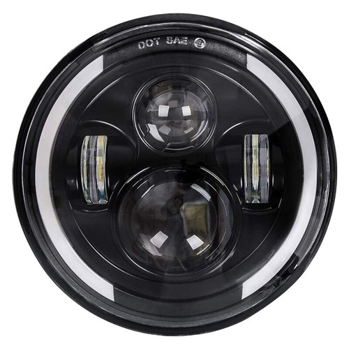 For Ford Mustang 1965-1978 7" inch Round LED Headlights Pair Halo DRL Angel Eyes - Picture 9 of 22