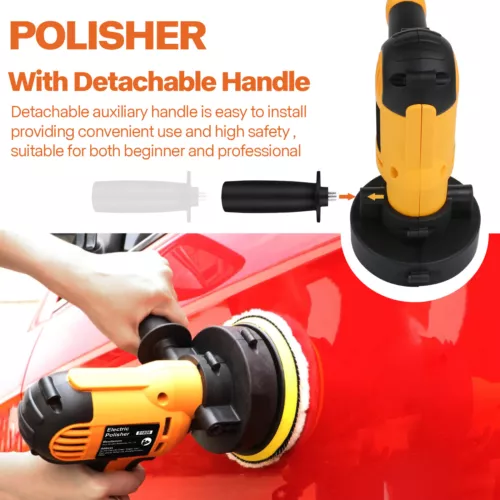 800W Auto Polierer Puffer Schleifer Poliermaschine Kit Wachsen mit 5" Pad Motorhaube - Bild 9 von 15