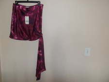 295 Cinq A Sept Ryder Tie Dye Side Tie Mini Skirt Fig Multi sz 10 NWT