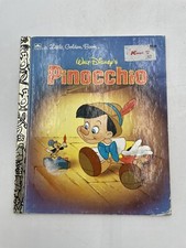 A Little Golden Book Pinocchio 1990 Walt Disney’s 104 -69 HC Story Book