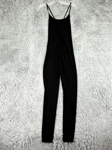 H&M Coachella Bodysuit Jumpsuit Women's 6 Black Strappy Tie Back Festival - Picture 6 of 11