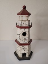 Wooden Lighthouse Birdhouse Decoration