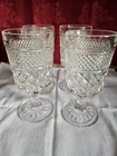 Anchor Hocking Set of 4 Wexford Water Goblets 8Oz. Beverage Glasses 6.5” VTG