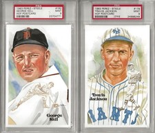 Rare 1983 Perez-Steele Hall of fame Travis Jackson postcard PSA 9 Series 7