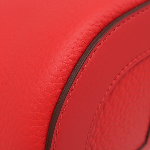 HERMES Handbag in the loop 18 Taurillon Clemence Vaux Swift  Rouge Kazak G - Picture 5 of 8