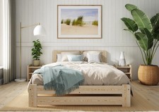Handmade Solid Wooden Bed Frame F1 Aurora European Double with 4 Colour Finish