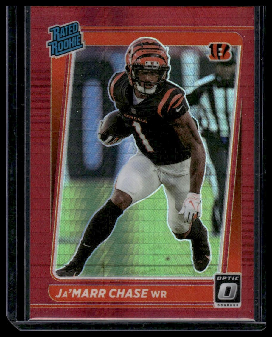 2021 Donruss Optic #207 Ja'Marr Chase Red Hyper