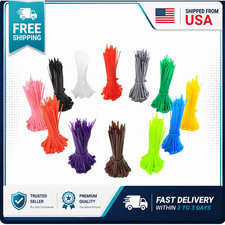 1200 Pcs Colored Zip Ties 4 Inch Multicolor Self Locking Nylon Cable Wire Wraps