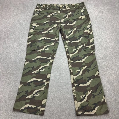 Pantalon camouflage adulte 42 x 32 marron cargo charpentier année 2000 toile ... - Photo 1/4