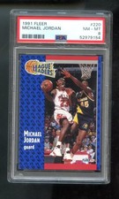 1991-92 Fleer 220 Michael Jordan PSA 8 Graded Basketball Card NBA League Leaders