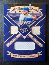 2019 Panini Leather Lumber Alex Verdugo #LLT-AV Blue /100 patch relic bat
