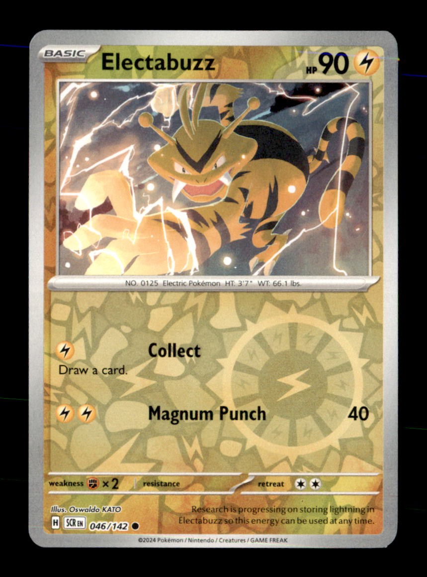 Electabuzz 46/142 Common Stellar Crown Pokemon Reverse Holo Near Mint