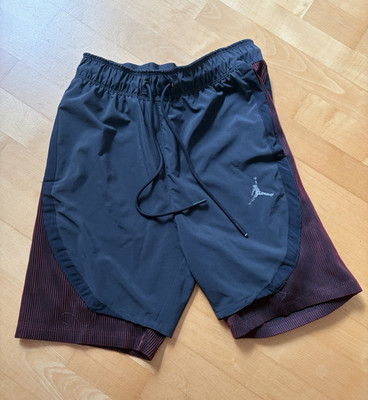 Jordan Herren Basketball-Shorts  S Schwarz/Rot atmungsaktiv